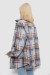 Рубашка женская в клетку, цвет серо-синий, 257R505