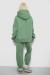 Спортивный костюм женский на флисе, цвет оливковый, 247R2011K