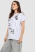 Футболка женская с принтом, цвет белый, 244R3011 Футболка женская с принтом, цвет белый, 244R3011