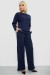 Костюм женский трикотажный в рубчик, цвет синий, 257R1321-1