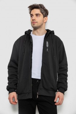 Кофта мужская на молнии, цвет черный, 244R2652