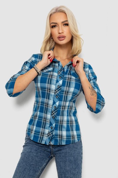 Рубашка женская  230R063-25, цвет Синий