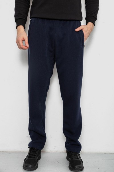 Спортивные штаны на флисе, цвет синий, 244R41223