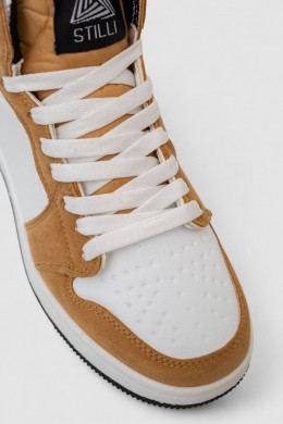 Кроссовки женские зимние на меху, цвет бело-желтый, 248RHB470