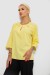 Блуза однотонная, цвет желтый, 230R1121-1 Блуза однотонная, цвет желтый, 230R1121-1