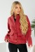 Бомбер женский искусственный кашемир, цвет темно-коралловый, 257R325 Бомбер женский искусственный кашемир, цвет темно-коралловый, 257R325