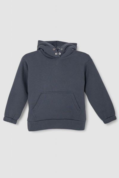 Спортивный костюм детский на флисе, цвет темно-серый, 102R1520