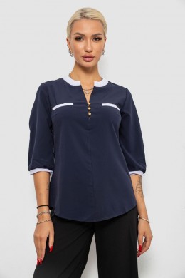 Блуза классическая, цвет темно-синий, 230R051