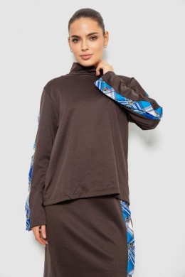 Костюм женский, цвет коричнево-синий, 257R322-3