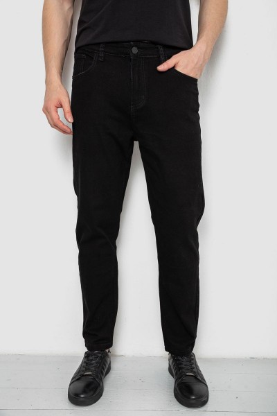 Джинсы мужские однотонные, цвет черный, 244R8527-1