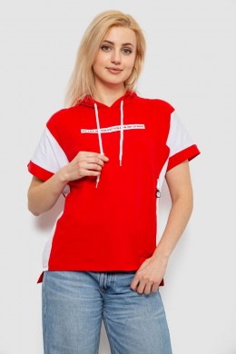 Футболка женская с принтом, цвет красный, 244R2311-5