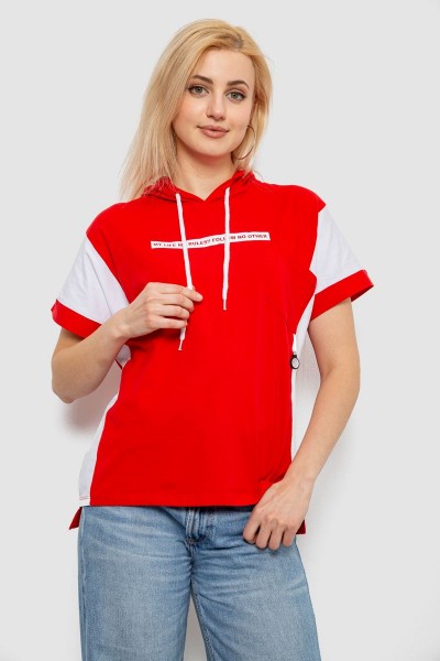 Футболка жіноча з принтом, колір червоний, 244R2311-5