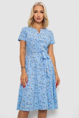 Платье софт с принтом, цвет голубой, 230R1111