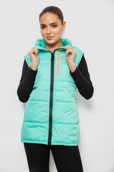 Жилет женский демисезонный, цвет мятный, 257R95