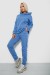 Спортивный костюм женский на флисе, цвет голубой, 257R88