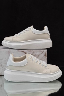 Кроссовки женские демисезонные, цвет бело-бежевый, 248RM10