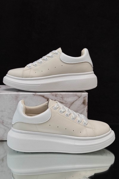 Кроссовки женские демисезонные, цвет бело-бежевый, 248RM10