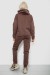 Спортивный костюм женский на флисе, цвет коричневый, 257R88 Спортивный костюм женский на флисе, цвет коричневый, 257R88
