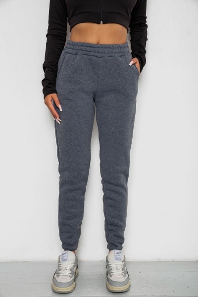 Спортивные штаны женские на флисе, цвет серый, 238R57012