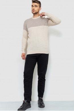 Свитер мужской, цвет светло-бежевый, 161R898