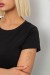 Футболка женская однотонная, цвет черный, 244R2806