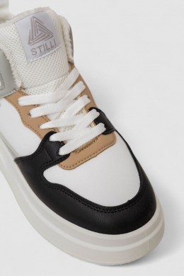 Кросівки жіночі зимові на хутрі, колір біло-сірий, 248RLM50-10