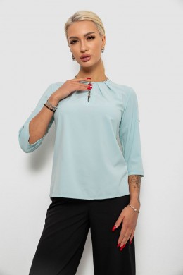 Блуза однотонная, цвет мятный, 230R1121-1