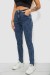 Джинсы женские однотонные Skinny, цвет синий, 244R1268
