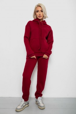 Спортивный костюм женский на флисе, цвет бордовый, 247R2039