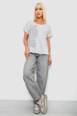 Футболка женская с принтом, цвет серый, 244R2039