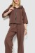 Спорт костюм женский двухнитка, цвет коричневый, 102R5247