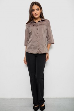 Сорочка жіноча однотонна, колір мокко, 230R068-5