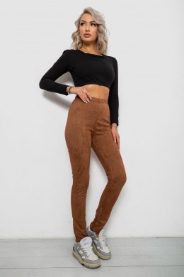 Лосины однотонные, цвет коричневый, 257R2045