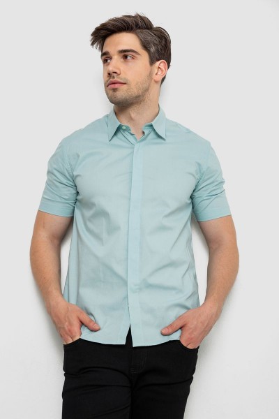 Рубашка мужская однотонная  -уценка, цвет оливковый, 214R6917-3-U