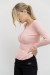Кофта жіноча базова в рубчик, колір світло-рожевий, 204R002 Кофта жіноча базова в рубчик, колір світло-рожевий, 204R002