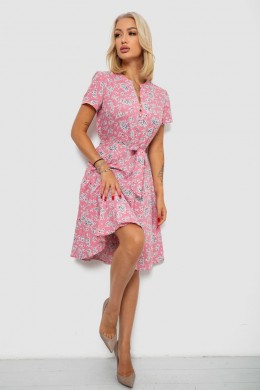 Платье софт с принтом, цвет розовый, 230R1016