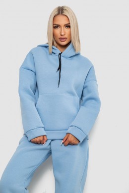 Спортивный костюм женский на флисе, цвет голубой, 238R5726