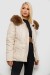 Куртка женская зимняя короткая, цвет светло-бежевый, 244R865