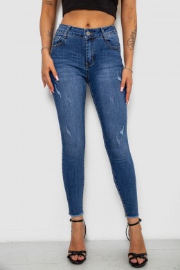Джинси жіночі однотонні Skinny, колір синій, 244RS5712