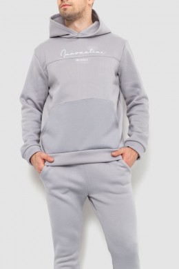 Спортивный костюм мужской на флисе, цвет светло-серый, 238R57160