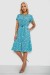 Платье софт с принтом, цвет бирюзовый, 230R1111 Платье софт с принтом, цвет бирюзовый, 230R1111