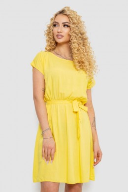 Платье однотонное, цвет желтый, 214R0225