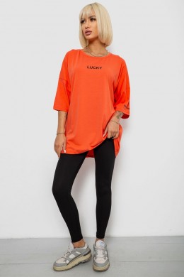 Футболка женская с принтом, цвет оранжевый, 244R2019