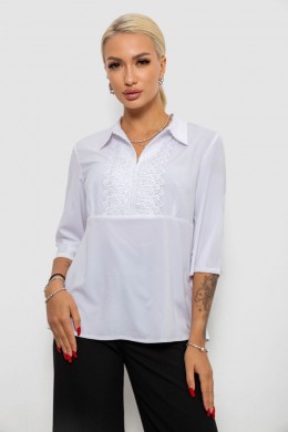 Блуза однотонная, цвет белый, 230R70-1