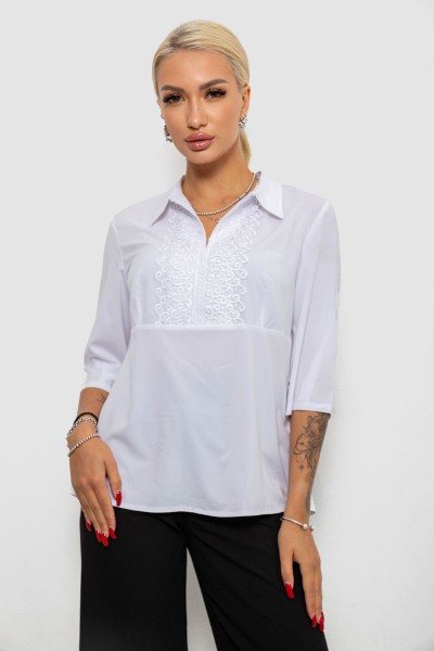 Блуза однотонная, цвет белый, 230R70-1