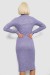 Платье повседневное утепленное, цвет сиреневый, 257R115