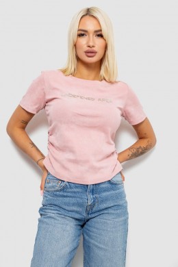 Футболка женская с принтом, цвет розовый, 221R3309