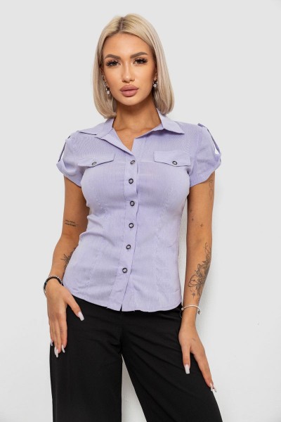 Рубашка классическая в полоску, цвет сиреневый, 230R667
