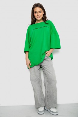 Футболка жіноча з принтом, колір зелений, 244R3013