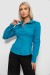 Рубашка женская однотонная, цвет бирюзовый, 230R068